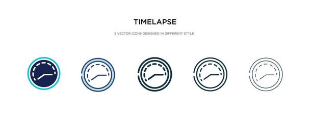 timelapse icono en la ilustración de vectores de diferentes estilos. dos colores
 - Vector, imagen