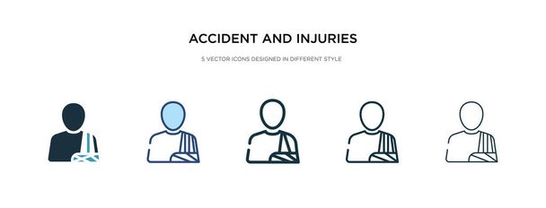 ongevallen en verwondingen pictogram in verschillende stijl vector illustratie - Vector, afbeelding
