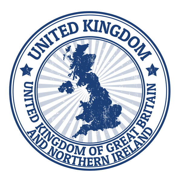 Egyesült Királyság bélyegző - Vektor, kép
