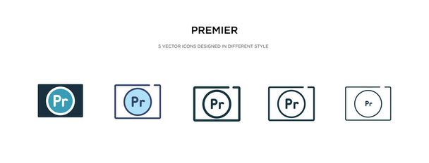 Premier-Symbol in verschiedenen Stil-Vektor-Illustration. zweifarbig - Vektor, Bild