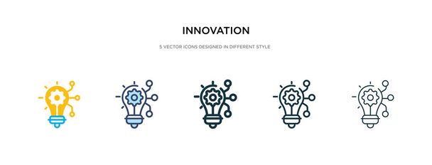 innovation icon in different style vector illustration. two colo - Vector, Image