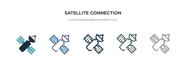 ikona połączenia satelitarnego w innym stylu wektor ilustracji - Wektor, obraz