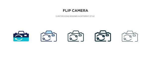 capovolgere l'icona della fotocamera in diverse illustrazioni vettoriali di stile. due col
 - Vettoriali, immagini