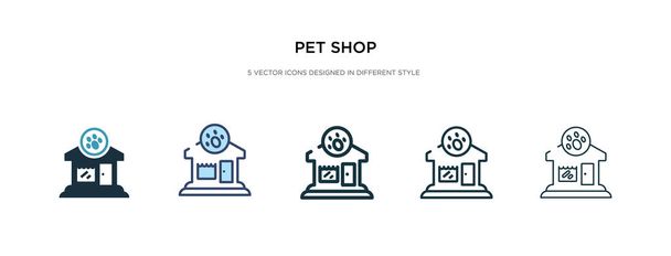 pet shop icon in different style vector illustration. two colore - Vector, Image