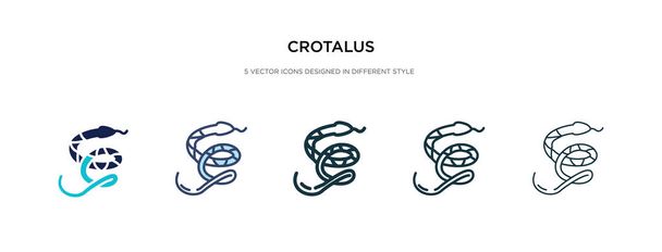 crotalus icon in different style vector illustration. two colore - ベクター画像