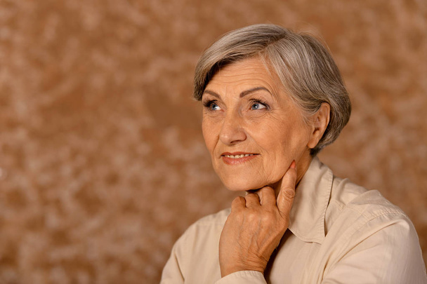 portrait of happy senior woman  - Foto, Imagen