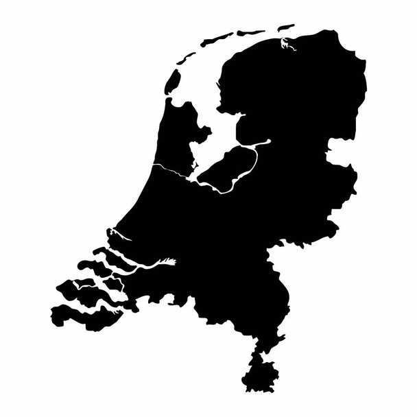Ολλανδία silhouette χάρτης - Διάνυσμα, εικόνα