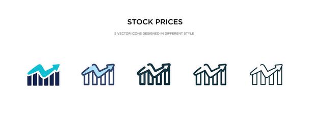 icona dei prezzi delle azioni in stile diverso illustrazione vettoriale. due co
 - Vettoriali, immagini