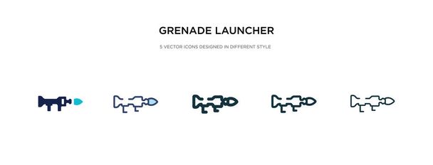 icône du lanceur de grenade dans différentes illustrations vectorielles de style. tw
 - Vecteur, image