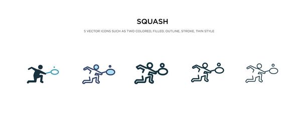 Squash-Symbol in verschiedenen Stil Vektor Illustration. zweifarbig  - Vektor, Bild
