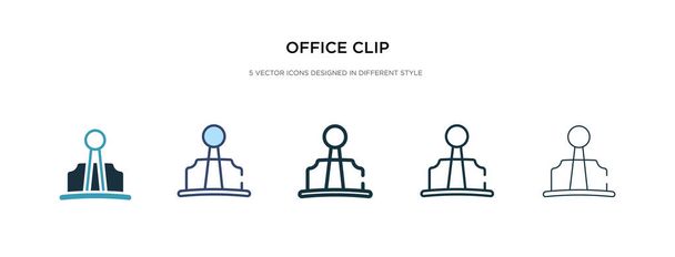 icona clip ufficio in stile diverso vettoriale illustrazione. due col
 - Vettoriali, immagini
