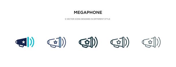 megaphone icon in different style vector illustration. two color - Вектор,изображение
