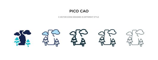 pico cao ikon különböző stílusú vektor illusztráció. két szín - Vektor, kép