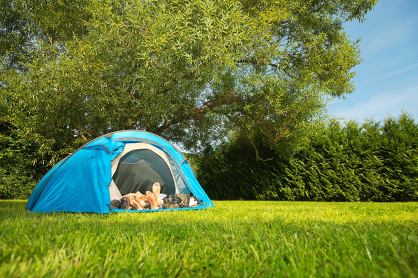 Couple on camping - Foto, Bild