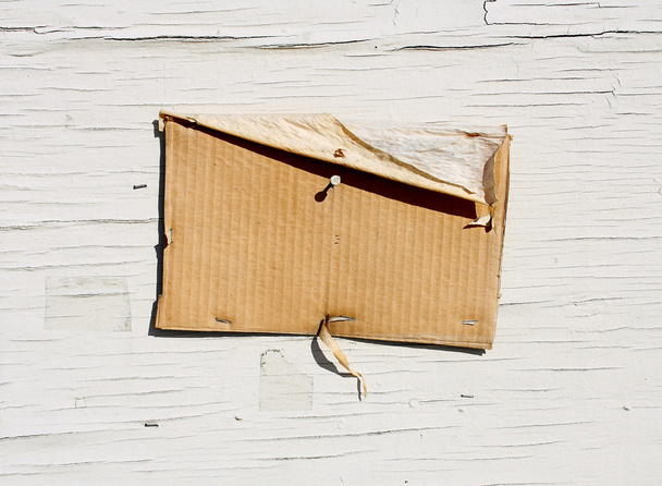 boş karton işareti yıpranmış Wood - Fotoğraf, Görsel