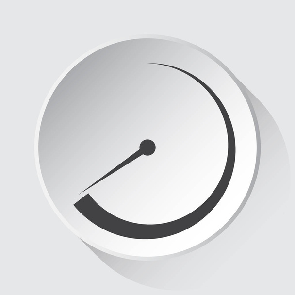 dial symbol - simple gray icon on white button - Vector, Imagen