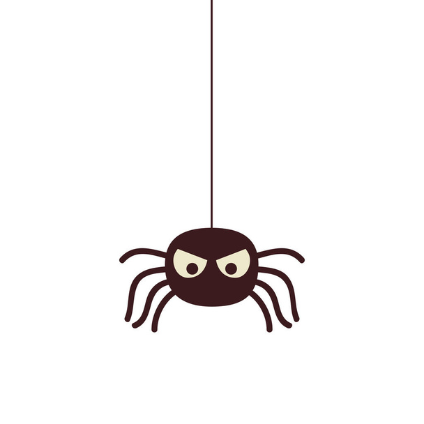 Изолированная икона паука Хэллоуина
 - Вектор,изображение