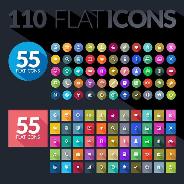 Set di icone piatte per app mobile e web
 - Vettoriali, immagini