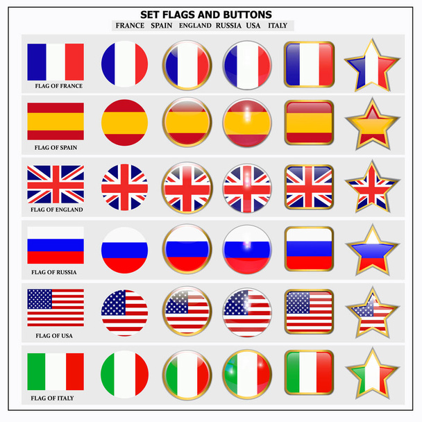 Conjunto de bandeiras com bandeiras
. - Foto, Imagem