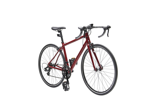 Izolované ženy Sport Road Bike s červeným rámem - Fotografie, Obrázek