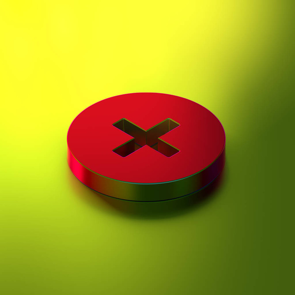 Czerwony krzyż ikona na zielonym tle - Zdjęcie, obraz