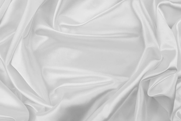 Białe jedwabne linie tekstylne - Zdjęcie, obraz