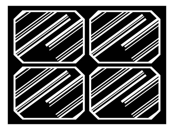 Symbolische Vektorillustration des Panels der Solarbatterie. Silhouette - Vektor, Bild