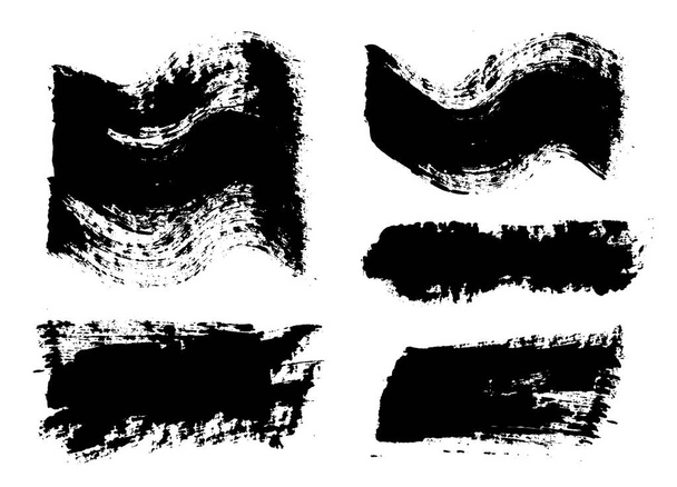 Brush strokes collection. Grunge vector paintbrushes set - Vector, Image