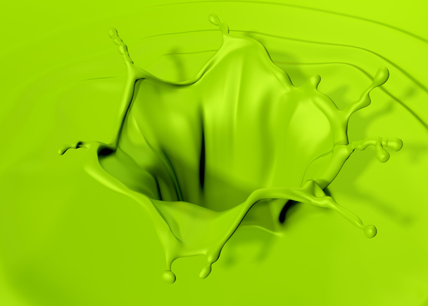 Astonishing green paint splash. - Photo, Image