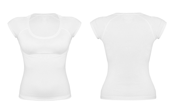 ön ve geri beyaz t-shirt - Fotoğraf, Görsel