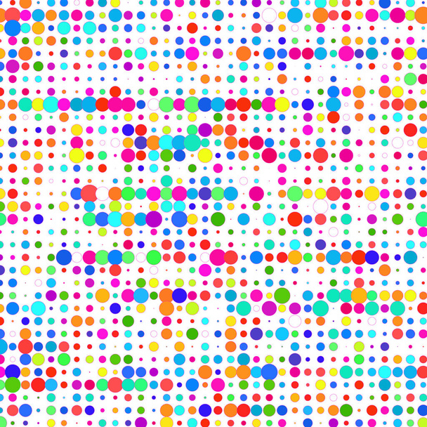 Multicolored circles on a white background - Διάνυσμα, εικόνα
