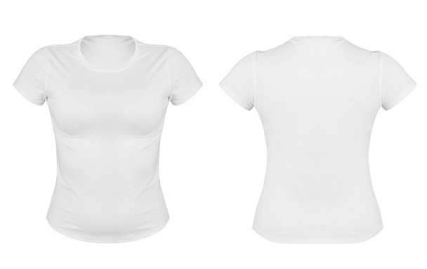 T-shirt avant et arrière blanc
 - Photo, image