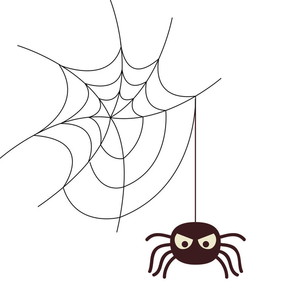 cadılar bayramı örümcek böcek izole simgesi - Vektör, Görsel