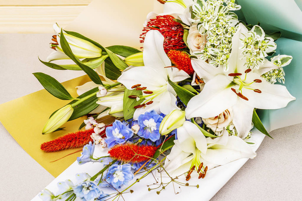 Bouquet of summer festive flowers - 写真・画像
