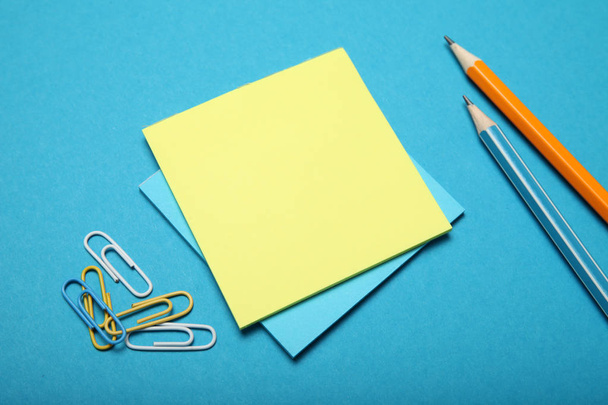 Empty notepad background, color business paper blank. - Фото, зображення