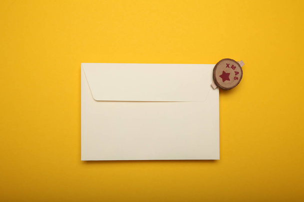 Christmas Santa Claus letter, paper envelope. - Fotó, kép