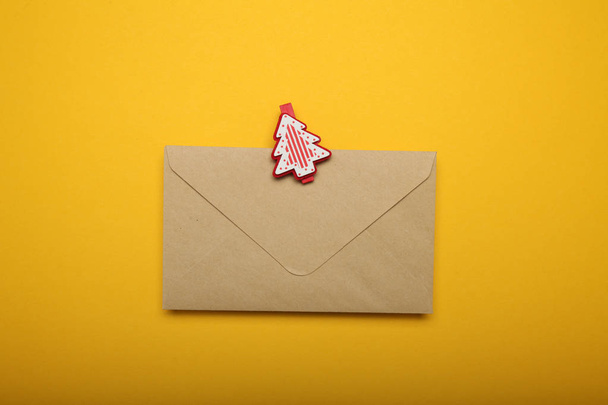 Santa letter, eve Christmas. Holidays, wish. - Фото, изображение