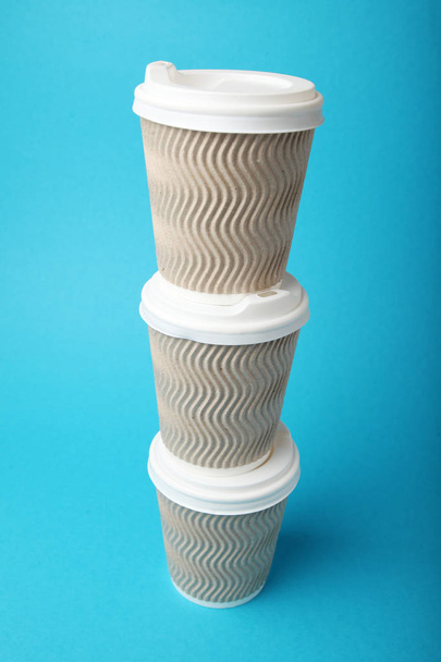 Take away cup, coffee overdose concept. - Foto, Bild