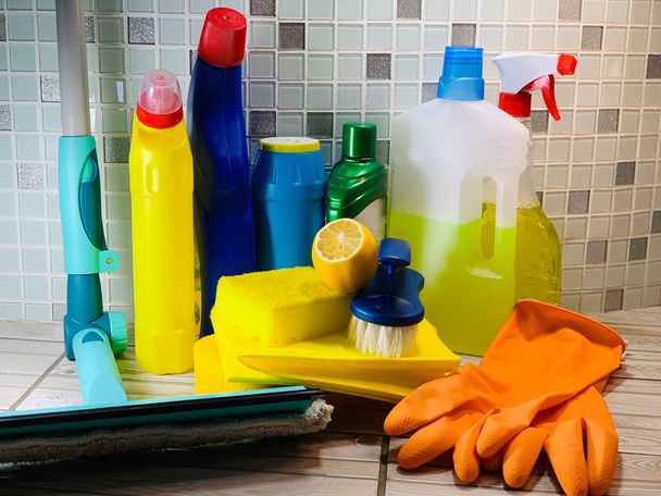 Cleaning agent, mop. - Photo, Image