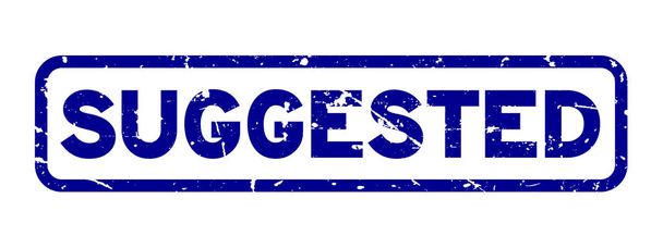 Grunge blauw voorgesteld woord vierkante rubber zegel stempel op witte achtergrond - Vector, afbeelding