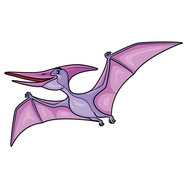 Illustration dessin animé de mignon ptérodactyle dessin animé
. - Vecteur, image