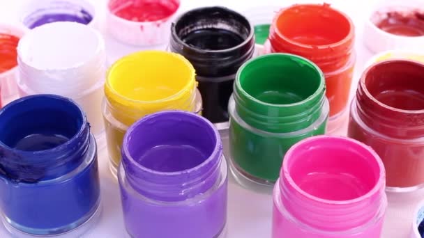 Jars with different colors - Footage, Video