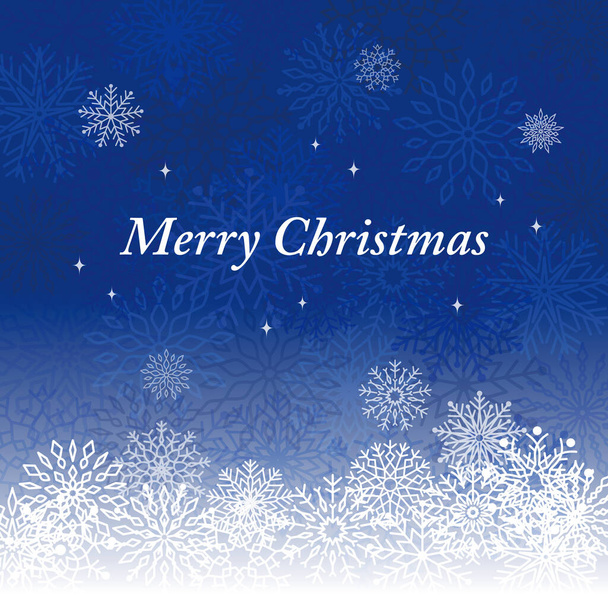 Χριστουγεννιάτικη κάρτα με κομψή απεικόνιση νιφάδων χιονιού - Διάνυσμα, εικόνα