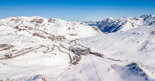 Andorra Grandvalira Ski. Pyrenejské hory - Fotografie, Obrázek