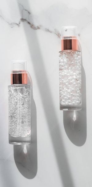 Skin care serum and gel bottle, moisturizing lotion and lifting  - Photo, Image