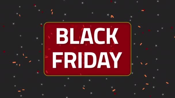Black Friday Sale animatie met maximaal 10,20,30 en 40 procent, over donkere achtergrond - Video