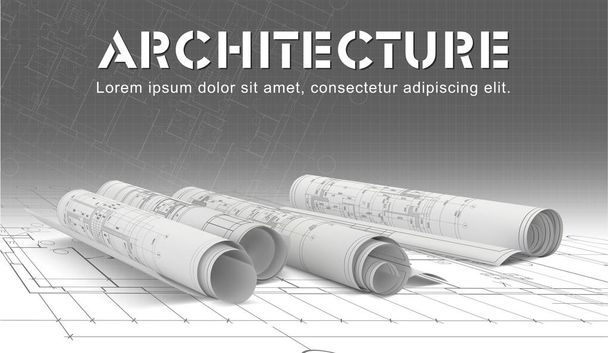 Architectural background. Vector illustration. - Vector, Image
