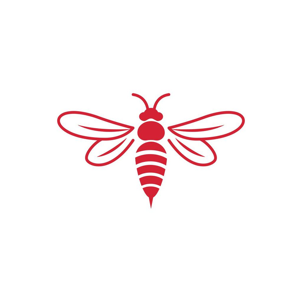 Ícone de abelha Vector Design de ilustração Logo
 - Vetor, Imagem