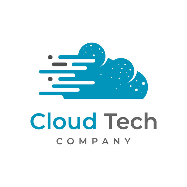 cloud tech logo design template - Vector, Image