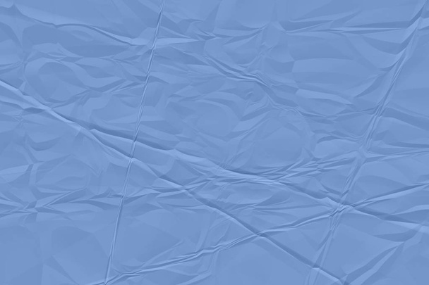 papier bleu froissé fond gros plan - Photo, image